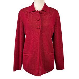 Geiger Collections Red Pure Wool Three-Button Austria Jacket Size M